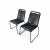 Top ventes Alice’s Garden 2 Chaises De Jardin En Corde Noir 17