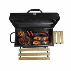 prix le plus bas LIVOO Barbecue à Charbon Baril En Bois Noir 16