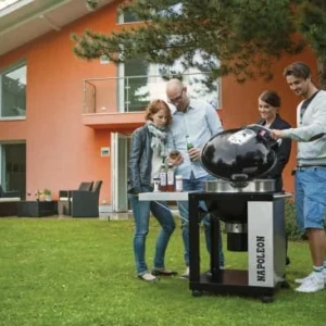 marque pas cher Napoleon Barbecue à Charbon De Bois Sur Chariot 18