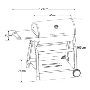 Cook In Garden Barbecue Au Charbon De Bois En Acier Noir qualité d’originales 18