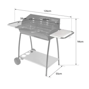 qualité supérieure Somagic Barbecue Au Charbon De Bois En Acier Noir Et Silver 12