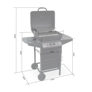 vente pas cher Alice’s Garden Barbecue Au Gaz Cuisine Extérieure 2 Brûleurs Avec Tablettes 16