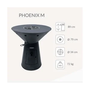 en ligne vente Remundi Barbecue Brasero En Acier Phoenix Hauteur 89 Cm Diamètre 79 Cm 8