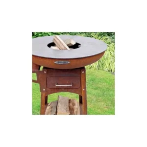 Remundi Barbecue Brasero En Acier Zelos Hauteur 80 Cm Diamètre 82 Cm Nouveau 10