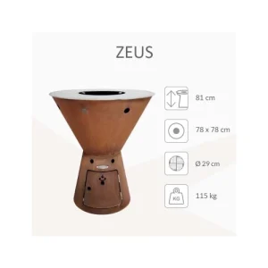 Remundi Barbecue Brasero En Acier Zeus 78 Cm officiel 7