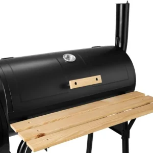 Tectake Barbecue Charbon 2 Cuves Avec Thermomètre Noir nouvelle saison 14