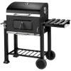 Tectake Barbecue Charbon Avec Grille à Hauteur Réglable Noir Nouveau 20