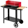 en vente Tectake Barbecue Charbon Chariot Noir/rouge 20