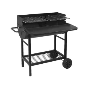 site soldes RED DECO Barbecue Charbon De Bois 2 Grilles Acier Inoxydable Noir 10