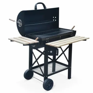 Alice’s Garden Barbecue Charbon De Bois Serge Noir, Fumoir, Smoker Américain en vente 16