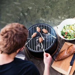 BergHOFF Barbecue De Table Noir En Acier Et Couvercle Liège boutique en france 10