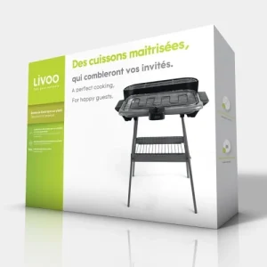 en promotion LIVOO Barbecue électrique Sur Pieds En Métal Gris 15