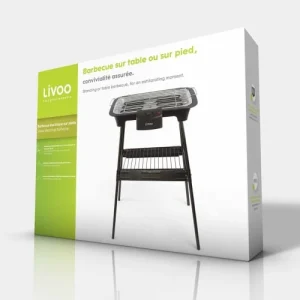 LIVOO Barbecue électrique Sur Pieds En Métal Noir magasin en ligne france 15