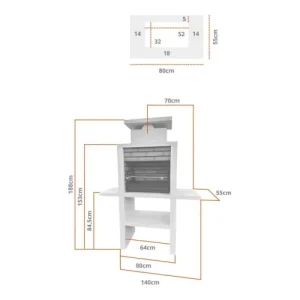 Jardindeco Barbecue Fixe Pierre Et Brique Double Tablette Tomar – Revêtement Pier prix pas cher 7