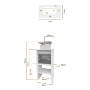 Jardindeco Barbecue Fixe Pierre Reconstituée Et Brique Braga – Revêtement Pierre achat 9