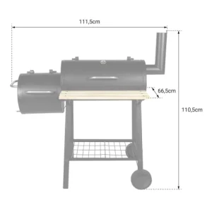 Somagic Barbecue Fumoir Au Charbon De Bois En Acier Noir Paiement sécurisé 13