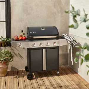 Alice’s Garden Barbecue Gaz Bazin 4 Anthracite 4 Brûleur 1 Feu Latéral vente luxe pas cher 12