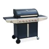 Alice’s Garden Barbecue Gaz Bazin Anthracite 6 Brûleurs Avec 1 Feu Latéral vente pas cher 14