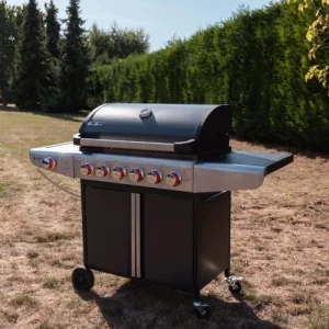 Alice’s Garden Barbecue Gaz Bazin Anthracite 6 Brûleurs Avec 1 Feu Latéral vente pas cher 12