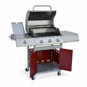 Acheter Alice’s Garden Barbecue Gaz En Inox Rouge 14kw 10