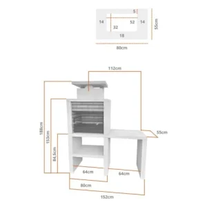 Jardindeco Barbecue Pierre Et Brique Avec Plan De Travail Sintra – Revêtement Pie De super promotions disponibles 7