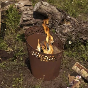 prix pas cher Fancy Flames Braséro Avec Mouchettes Découpés Au Laser En Fer Rouille 10