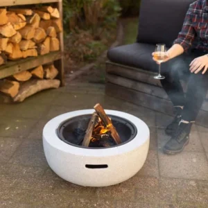 ESSCHERT DESIGN Brasero Barbecue Rond Aspect Pierre D60cm offre spéciale 11