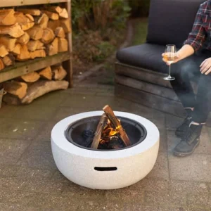 ESSCHERT DESIGN Brasero Barbecue Rond Aspect Pierre D60cm offre spéciale 15