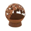 Jolipa Braséro Boule En Acier Corten H 56 Cm soldes magasin 22