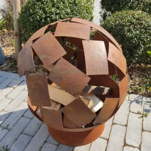 Jolipa Braséro Boule En Acier Corten H 56 Cm soldes magasin 12