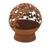 outlet soldes Jolipa Braséro Boule En Acier Corten H 56 Cm 22