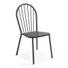 Oviala Chaise Bistrot De Jardin En Métal Gris Anthracite destockage 19