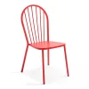 grand choix Oviala Chaise Bistrot De Jardin En Métal Rouge 22