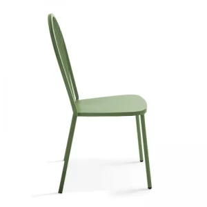 Oviala Chaise Bistrot En Métal Vert Cactus dernières 12