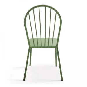 Oviala Chaise Bistrot En Métal Vert Cactus dernières 14