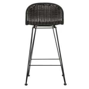 Authentic Original licence Rendez Vous Déco Chaise De Bar Mi-hauteur 63 Cm En Résine Tressée Noire (x2) 10