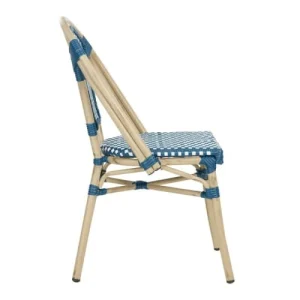 Retour gratuit en magasin. Rotin Design Chaise De Bistrot Empilable En Résine Tressée Bleu 9