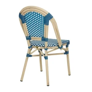 Retour gratuit en magasin. Rotin Design Chaise De Bistrot Empilable En Résine Tressée Bleu 11