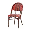 Rotin Design Chaise De Bistrot Extérieur En Rotin Rouge grande popularité 20