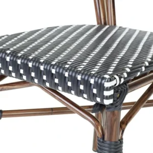 Rotin Design Chaise De Bistrot Noire En Résine Tressée grande promotion 13