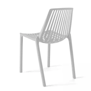 site soldes Oviala Chaise De Jardin Ajourée En Plastique Blanc 10