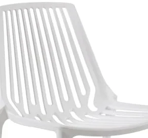 site soldes Oviala Chaise De Jardin Ajourée En Plastique Blanc 18