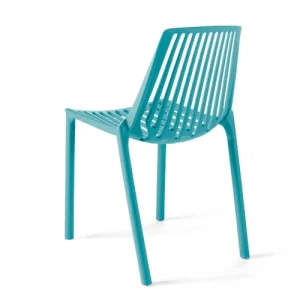 Oviala Chaise De Jardin Ajourée En Plastique Bleu en vente 10