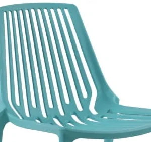 Oviala Chaise De Jardin Ajourée En Plastique Bleu en vente 18