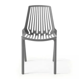 Oviala Chaise De Jardin Ajourée En Plastique Gris fashion pas cher 14