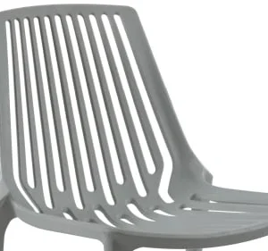 Oviala Chaise De Jardin Ajourée En Plastique Gris fashion pas cher 18