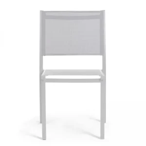 Oviala Chaise De Jardin Aluminium Et Textilène Blanc Promotio de vente 18