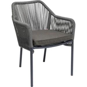 REMISE Kare Design Chaise De Jardin Avec Accoudoirs En Alu Et Polyéthylène Gris 15