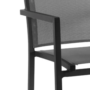 Gescova Chaise De Jardin Avec Accoudoirs En Alu Et Textilène Noir grande surprise 7