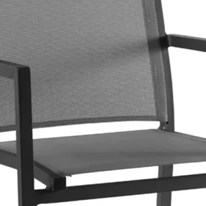 Gescova Chaise De Jardin Avec Accoudoirs En Alu Et Textilène Noir grande surprise 9